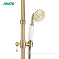 Shower Set Vintage Classic Gold Bathroom Shower Faucet